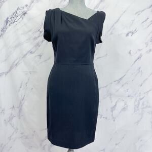 3.1 Phillip Lim | Black Asymmetrical V-Neck Sheath Dress | 4